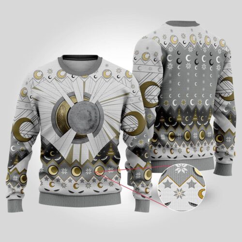 Moon Knight Ugly Christmas Sweatshirt Steven Grant Marc Spector Superhero Sweater Avengers image 0