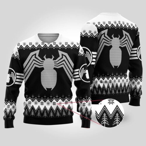 Venom Ugly Christmas Sweatshirt Eddie Brock Superhero Holiday Sweater Spider Man Avengers image 0