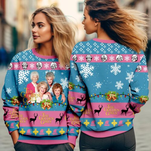 Golden Girls Thank You For Being A Friend Unisex Ugly Christmas Sweater Gift image 0