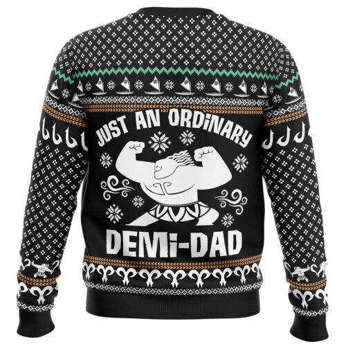 Demi Dad Moana Ugly Christmas Sweater Maui Moana Dad Xmas Sweatshirt for Disneyland Fans image 0