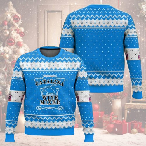 Catalina Wine Mixer Ugly Christmas Sweater Step Brothers Movie Xmas Sweatshirt Fun Holiday Gift image 0