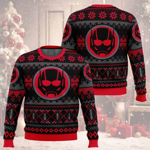 Marvel Ant-Man Ugly Christmas Sweater Avengers Superhero Holiday Sweatshirt Ant-Man Xmas Sweater image 0