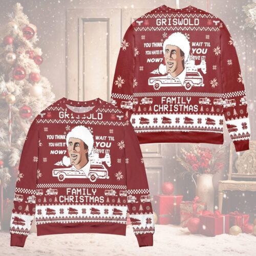 Griswold Family Christmas Vacation Ugly Sweatshirt Clark Griswold Sweater Holiday Ugly Sweater image 0