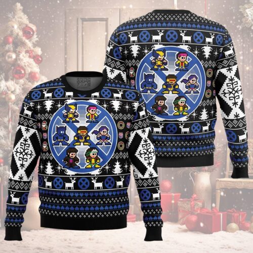 X-Men Ugly Christmas Sweater Retro 90s X-Men Comics Sweatshirt X-Men 97 Xmas Sweater image 0