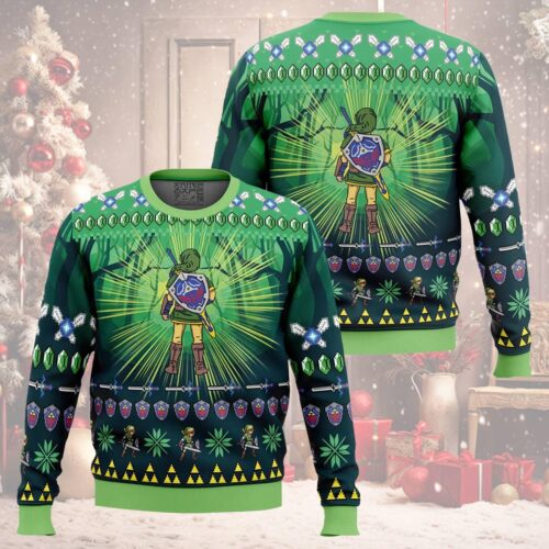 Legend of Zelda Ugly Christmas Sweater Breath of the Wild Holiday Sweatshirt Zelda Rubies Jumper image 0