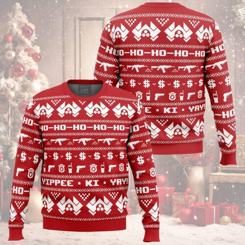 Die Hard Ugly Christmas Sweater McClane Nakatomi Plaza Winter Sweatshirt Holiday Jumper image 0