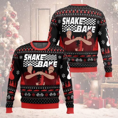 Shake and Bake Christmas Sweater Talladega Nights Ricky Bobby Ugly Holiday Sweater image 0